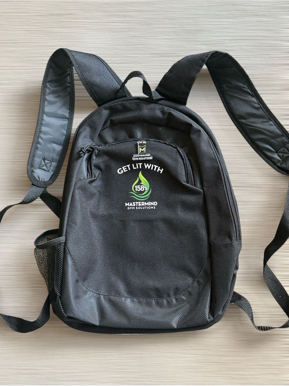 Mastermind Gym Solutions Black Gym Backpack with Logo!